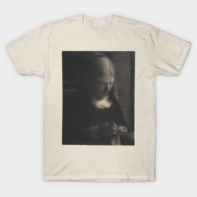 Embroidery; The Artist's Mother T-Shirt by GeorgesSeurat